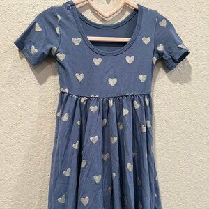 Kyte Baby 18-24mo short sleeve twirl dress in silver hearts
